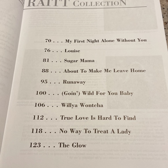 The Bonnie Raitt Collection Songbook Piano, Vocal, Guitar - Picture 6 of 7